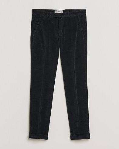 Mies |  | Briglia 1949 | Slim Fit Corduroy Trousers Black