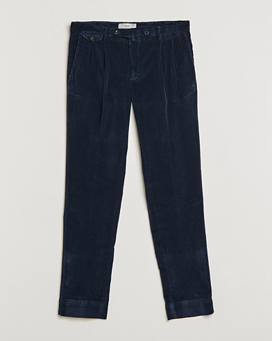 Mies | Chinot | Briglia 1949 | Easy Fit Corduroy Trousers Navy