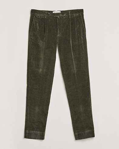 Mies |  | Briglia 1949 | Easy Fit Corduroy Trousers Dark Green