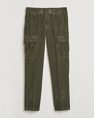Mies | Chinot | Briglia 1949 | Easy Fit Cargo Corduroy Trousers Military Green