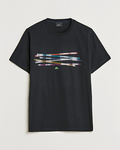 Mies |  | PS Paul Smith | Tapes Cotton T-Shirt Black