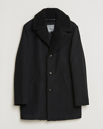 Mies | Alennusmyynti vaatteet | Private White V.C. | The Shearling Car Coat Navy