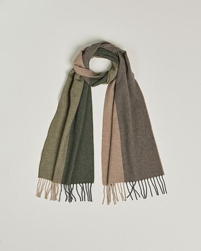 Mies | Asusteet | Begg & Co | Brook Recycled Cashmere/Merino Scarf Dark Olive