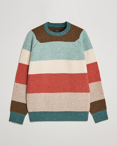 Mies |  | BEAMS PLUS | Block Stripe Sweater Multi Stripe