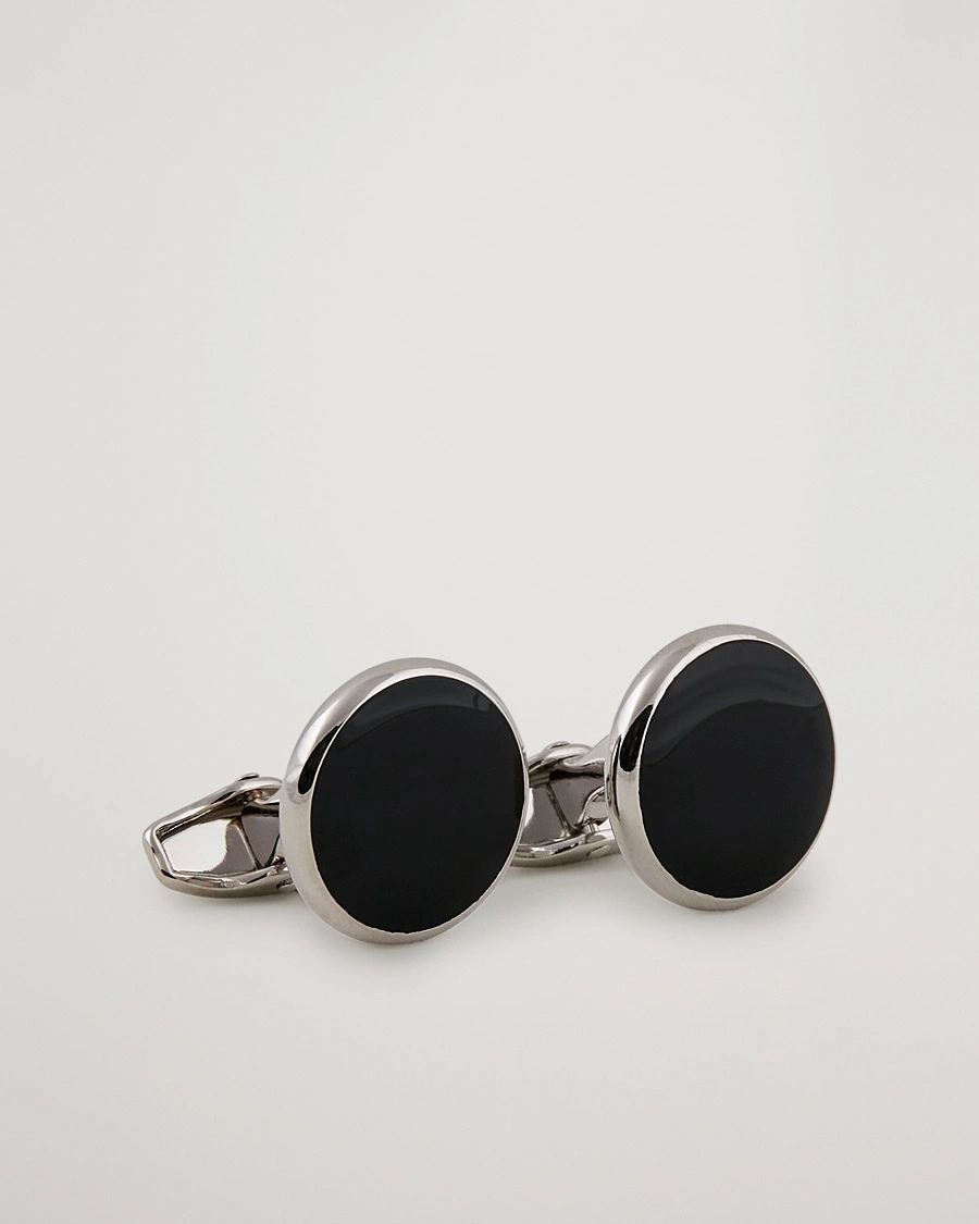 Amanda Christensen Cufflink & Shirt Studs Set Black/Silver – Hopea