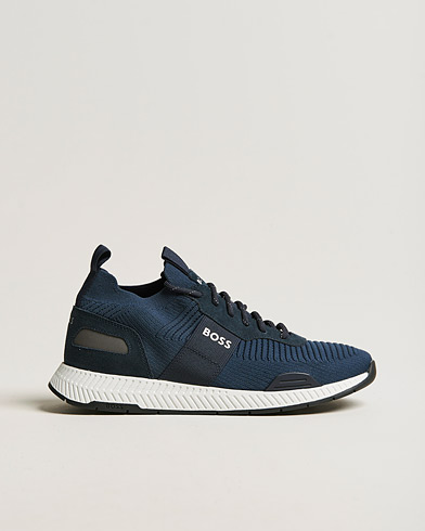 Mies | Citylenkkarit | BOSS | Titanium Running Sneaker Dark Blue