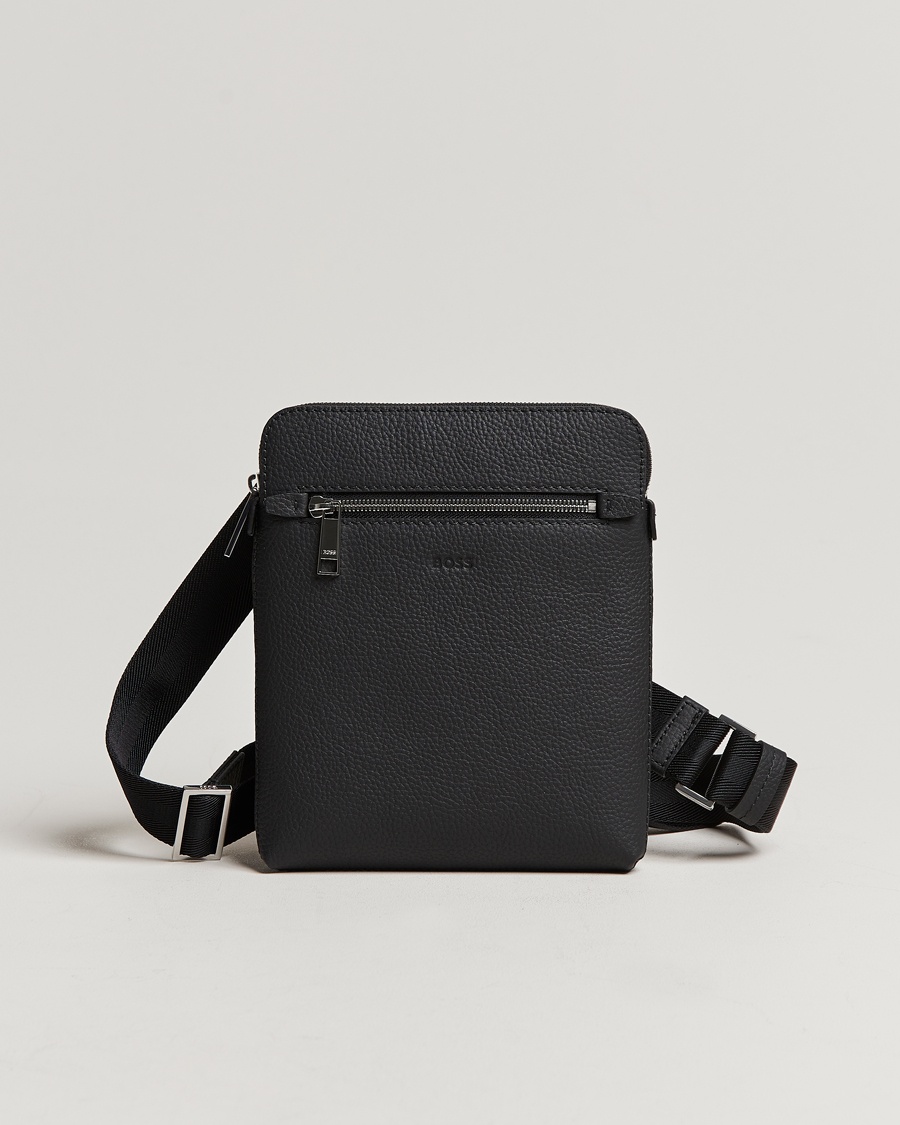 BOSS BLACK Crosstown Leather Bag Black – Musta