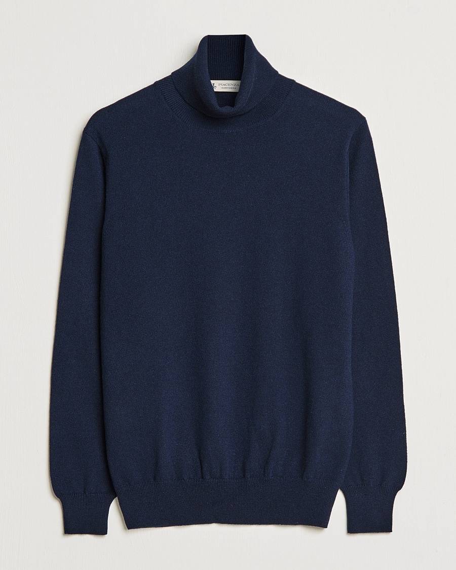Piacenza Cashmere Cashmere Rollneck Sweater Navy – Sininen