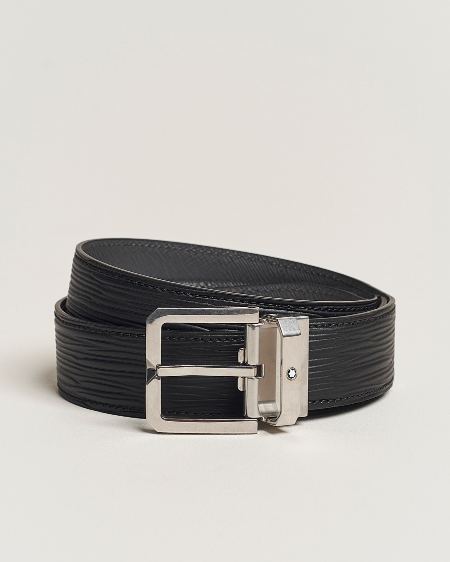 Montblanc 35mm Leather Belt Black – Musta