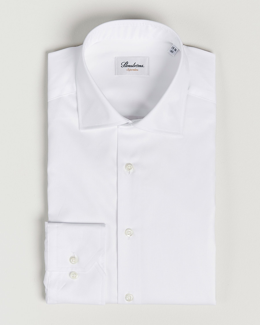 Stenströms Superslim Plain Shirt White – Valkoinen