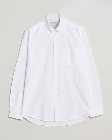 Mies | Rennot | A Day's March | Moorgate Dyed Oxford Shirt White