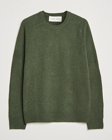 Mies |  | A Day's March | Brodick Lambswool Sweater Olive