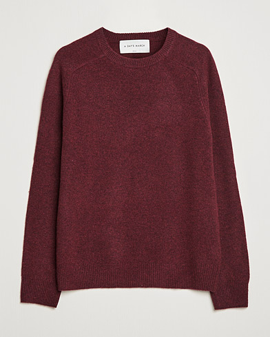 Mies | Alle 100 | A Day's March | Brodick Lambswool Sweater Wine