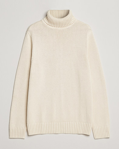 Mies | Puserot | A Day's March | Forres Cotton/Cashmere Rollneck Off White