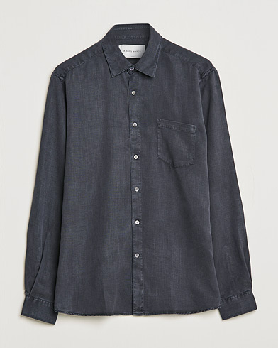 Mies | Rennot | A Day's March | Daintree Tencel Shirt Off Black