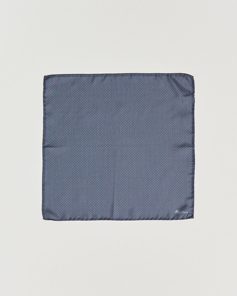 Stenströms Silk Handkerchief Mid Grey – Harmaa