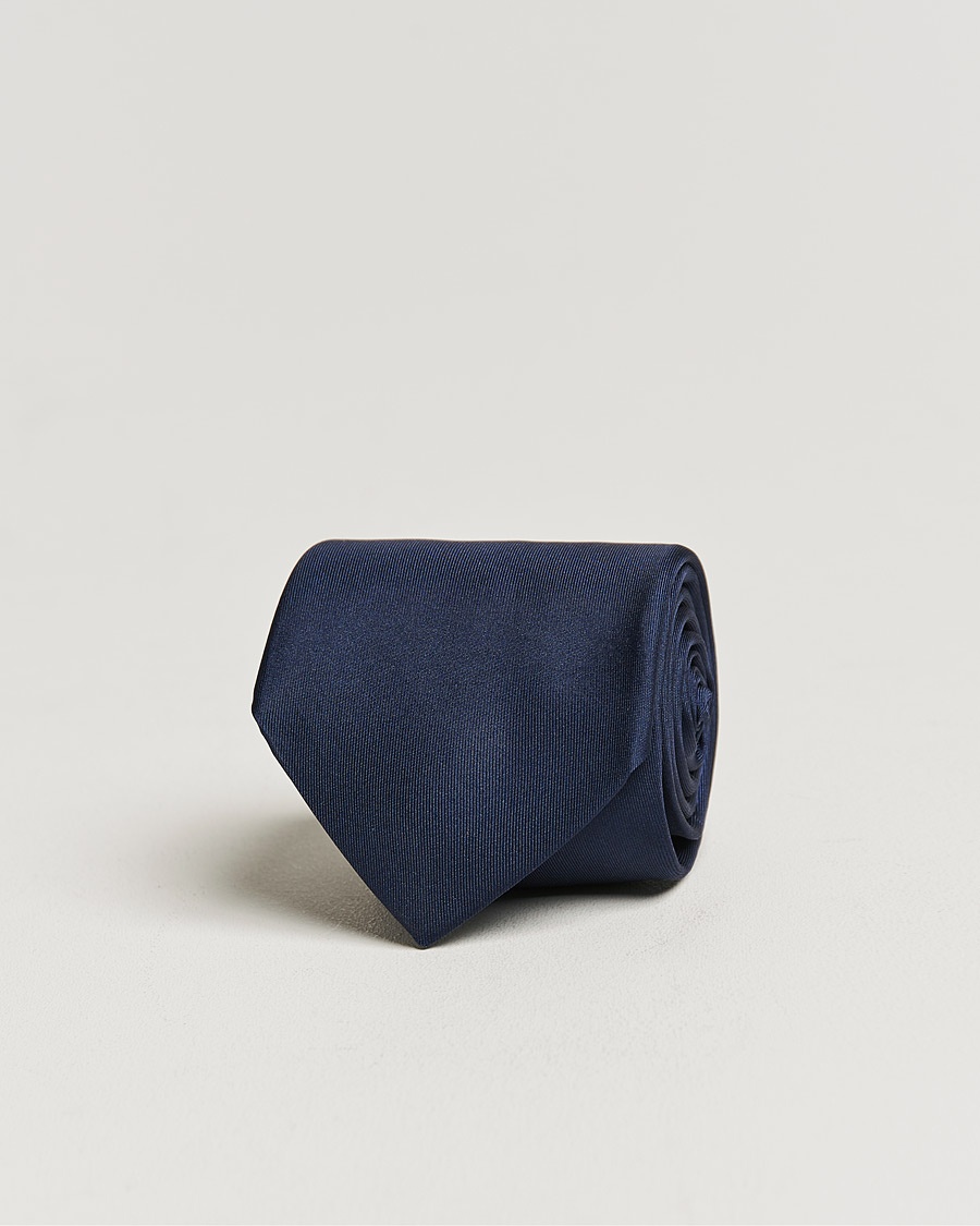 Stenströms Silk Tie Plain Navy – Sininen