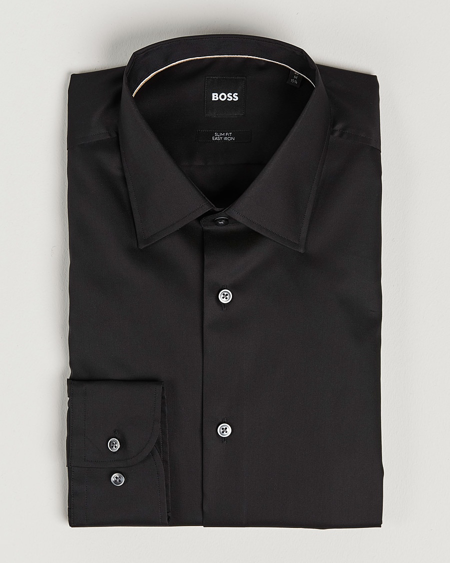 Hank Slim Fit Shirt Black – Musta