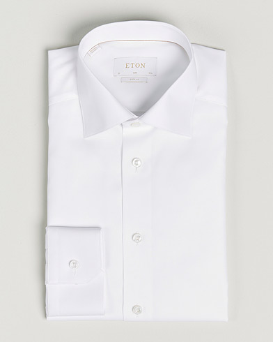 Mies | Bisnespaidat | Eton | Giza 45 Cotton Shirt White