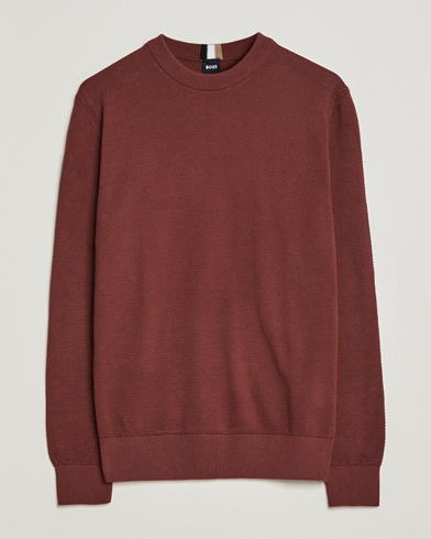 Mies | Uutuudet | BOSS | Ecaio Knitted Structured Sweater Medium Brown
