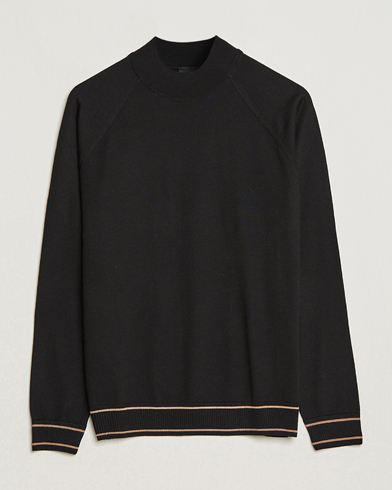 Mies |  | BOSS | Favino Knitted Mock Neck Sweater Black