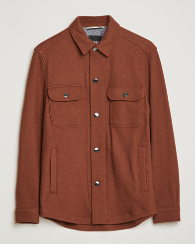 Mies |  | BOSS | Carper Wool Overshirt Medium Brown