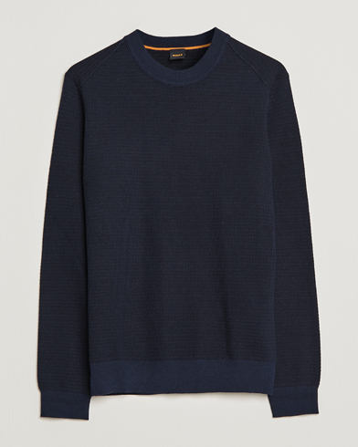 Mies | Neuleet | BOSS ORANGE | Abovemo Knitted Sweater Dark Blue