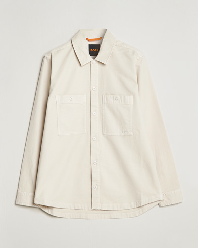 Mies | Overshirts | BOSS ORANGE | Locky Pocket Overshirt Open White