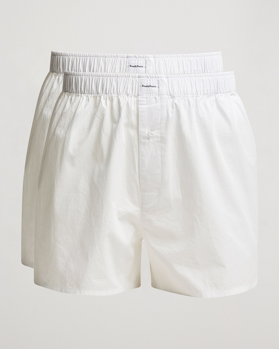 Bread & Boxers 2-Pack Boxer Shorts White – Valkoinen
