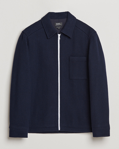 Mies | Nykyaikaiset takit | A.P.C. | Wool Blouson Jacket Navy