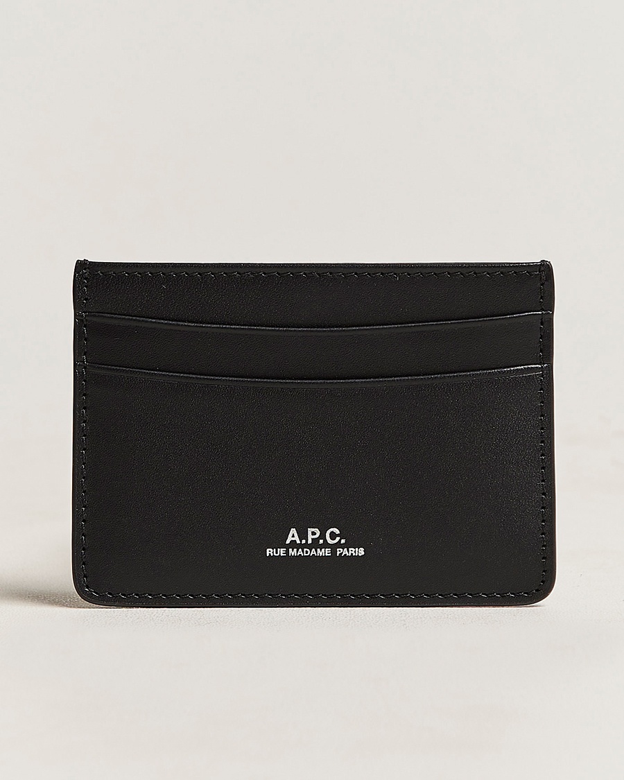 A.P.C. A.P.C.Calf Leather Card HolderBlack – Musta