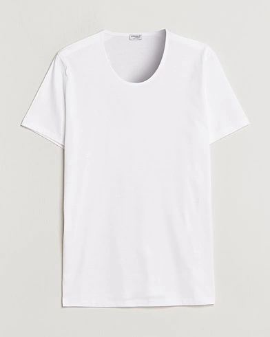 Mies |  | Zimmerli of Switzerland | Sea Island Cotton Crew Neck T-Shirt White