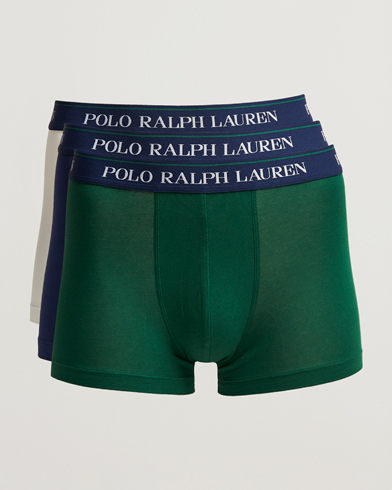 Mies | Alusvaatteet | Polo Ralph Lauren | 3-Pack Trunk Green/White/Navy