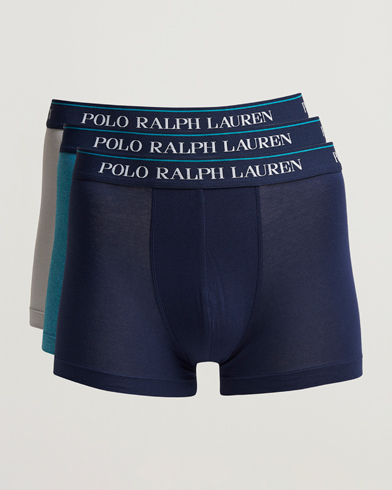 Mies | Vaatteet | Polo Ralph Lauren | 3-Pack Trunk Grey/Peacock/Navy