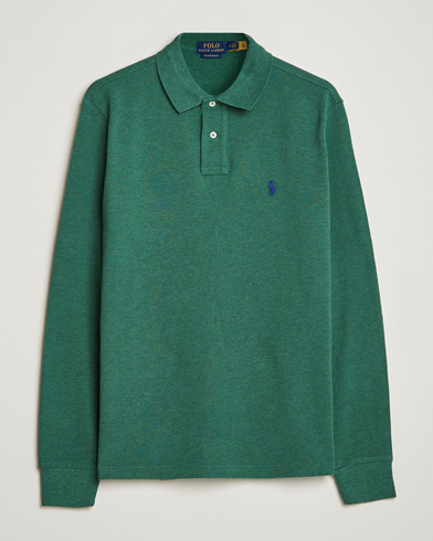 Mies | Pikeet | Polo Ralph Lauren | Custom Slim Fit Long Sleeve Polo Verano Green Heather