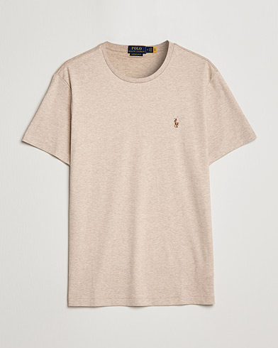 Mies |  | Polo Ralph Lauren | Luxury Pima Cotton Crew Neck T-Shirt Sand Heather