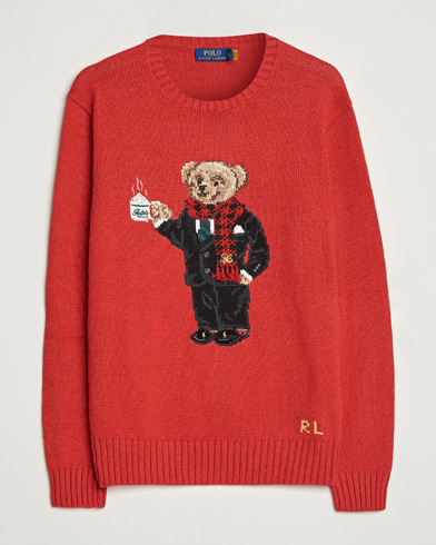 Mies | Jouluneuleet | Polo Ralph Lauren | Lunar New Year Bear Knitted Sweater Red