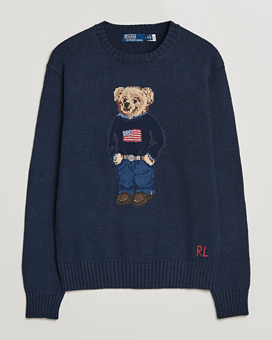 Mies | Jouluneuleet | Polo Ralph Lauren | Flag Bear Knitted Sweater Navy