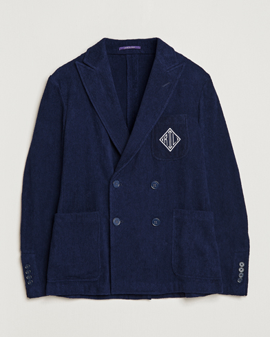 Mies | Terry | Ralph Lauren Purple Label | Knitted Terry Cloth Blazer Navy