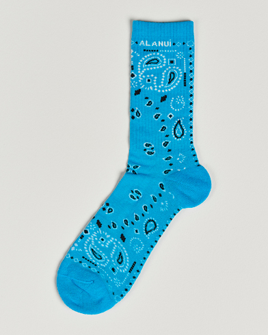 Mies | Luxury Brands | Alanui | Bandana Socks Light Blue