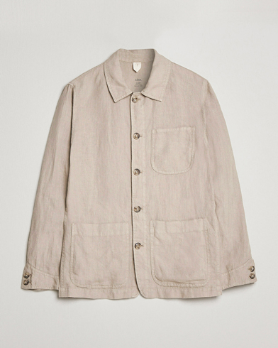 Mies | Paitatakit | Altea | Linen Shirt Jacket Beige
