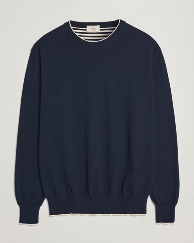 Mies | Puserot | Altea | Soft Cotton Pullover Navy
