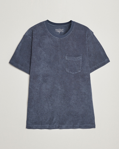 Mies |  | Bread & Boxers | Terry Crew Neck T-Shirt Smoky Blue