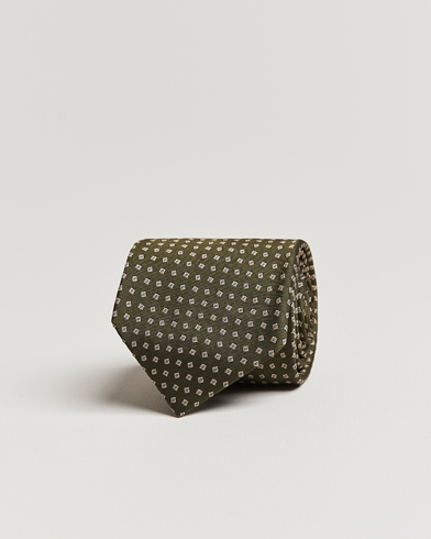 Mies |  | Brioni | Printed Silk Tie Green