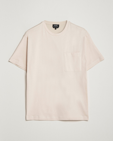Mies | Lyhythihaiset t-paidat | A.P.C. | Short Sleeve Pocket T-Shirt Ecru