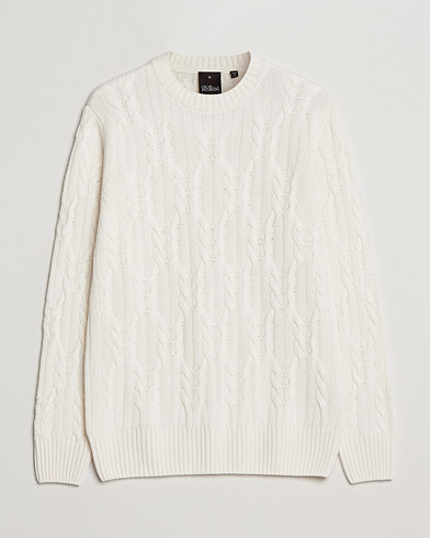 Mies |  | Oscar Jacobson | Emmet Wool/Cashmere Structured Crew Neck Off White