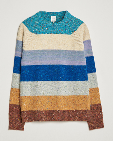 Mies |  | Paul Smith | Heavy Knitted Stripe Sweater Blue