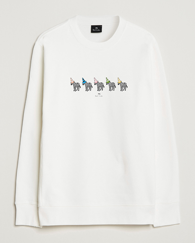 Mies |  | PS Paul Smith | Zebra Organic Cotton Sweatshirt Ecru