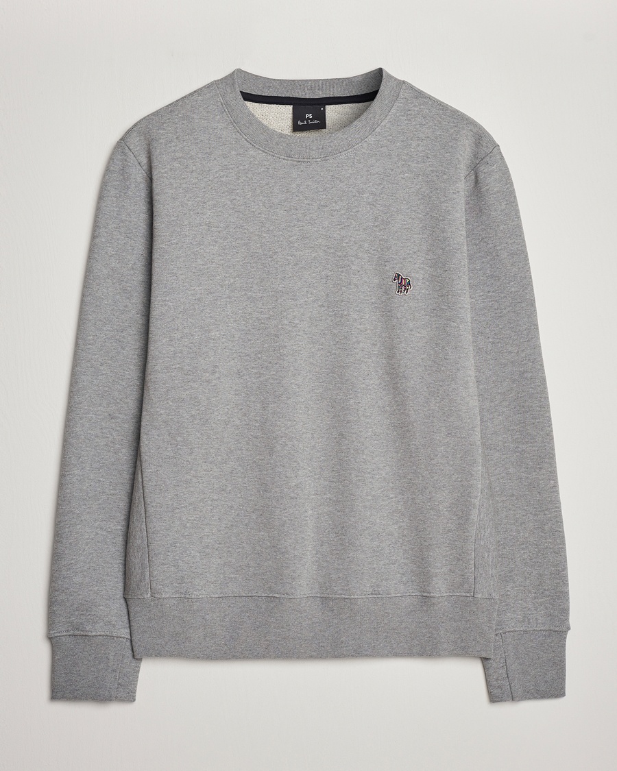 PS Paul Smith Zebra Organic Cotton Sweatshirt Grey Melange – Harmaa
