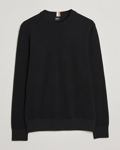 Mies |  | BOSS | Ecaio Knitted Sweater Black